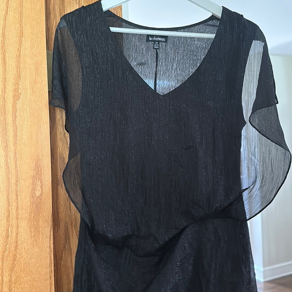 Black and silver wedding guest dress